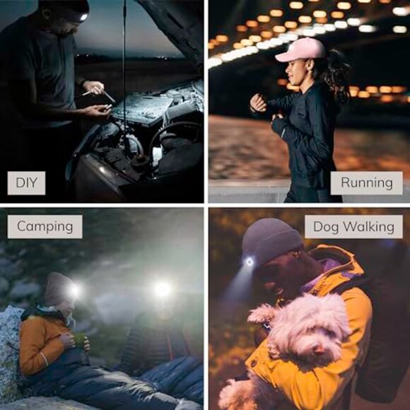 Rechargeable LED Beanie Hat with Light, Unisex, Machine Washable main image 7